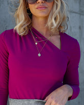 Maureena Cutout Bodysuit - Plum